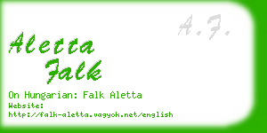 aletta falk business card